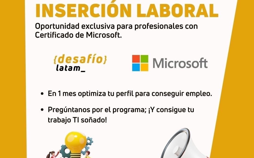 Certificaciones Microsoft y apoyo en empleo